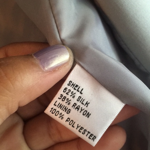 NWT Talbots Silk Blazer Jacket business Dress gray - Picture 5 of 7